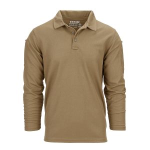Tactical polo Quick Dry lange mouw Coyote