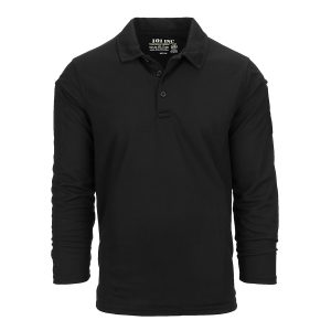 Tactical polo Quick Dry lange mouw - zwart