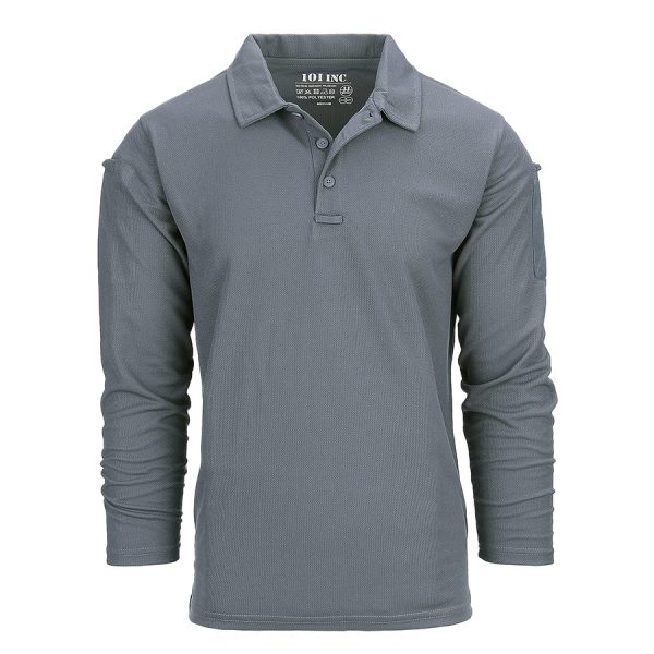 1111133406 Tactical polo Quick Dry long sleeve6 Tactical polo Quick Dry van 100% polyester Wolf Grey. Optimale bewegingsvrijheid door de zachte stretch stof. Quick Dry materiaal is sneldrogend en vochtregulerend. Beide mouwen zijn voorzien van een pennen vakje. Tevens zit er op de linker mouw klittenband. <a title="Maattabel" href="https://dump.dev.newagents.nl/wp-content/uploads/2022/06/133406-Tactical-polo-Quick-Dry-lange-mouw-maattabel.pdf" target="_blank" rel="noopener noreferrer"><button><span style="color: #ef471f; font-size: medium;"><strong>Maattabel</strong></span></button></a>