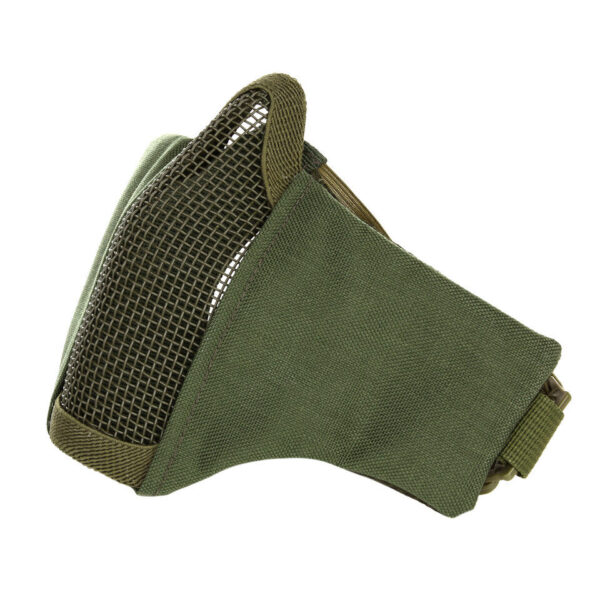 AIRSOFT FACE MASK NYLON MESH2 Stevig gezichts beschermingsmasker ICC FG. Dit masker beschermt het gezicht tegen de munitie uit replica's. 101 inc. Materiaal: nylon met mesh ventilatie voor de mond.