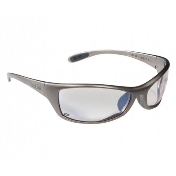 Bolle spider bril SPIESP clear 43 <big>Een veiligheidsbril met een sportief design. Voorzien van ESP glazen. ESP, Extra Sensory Perception. Een vernieuwende behandeling om verblinding en agressie van blauw licht te verminderen. ESP filtert 70 % van het blauwe licht, 64 % van het zichtbare licht en 99,99 % van de UVA/UVB-stralen.</big> <strong>Kenmerken:</strong> <ul> <li><big>NON SLIP NEUSBRUG</big></li> <li><big>BESCHERMING ONDERAAN</big></li> <li><big>TIPGRIP-NON SLIPPOTEN</big></li> <li><big>25 gram</big></li> </ul>