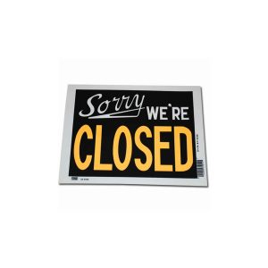 Plastic plaat groot sorry we're closed #7163
