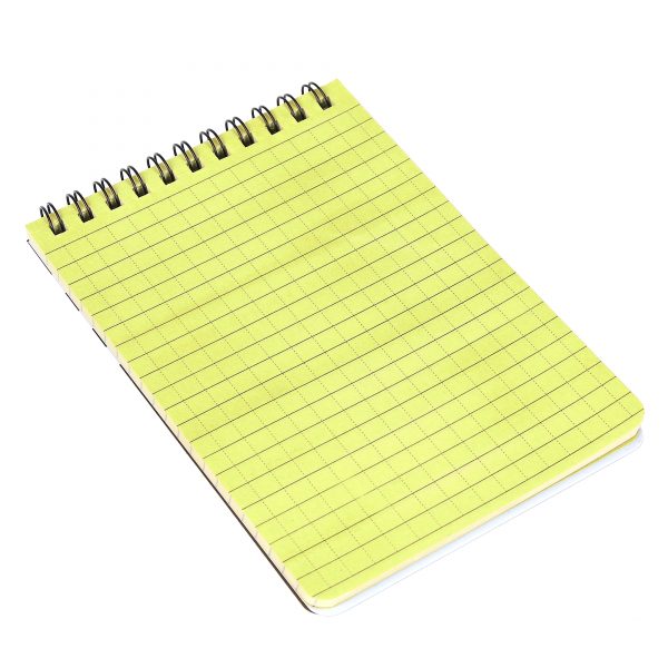 111419233 Notitieblok Normandy all weather groot1 Waterdicht notitieboek. Voor de veeleisende avonturier. Dit duurzame en waterdichte notitieboek is een essentieel product tijdens outdoor-activiteiten. Hoe hard het ook regent, u kunt altijd uw notities noteren. Afmeting: 15,3 x 10 cm. Groen