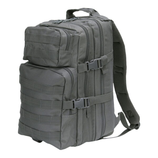 351710 Rugzak US assault LQ13168A111 Ontdek de 101 INC® US Assault Rugzak - een stoere daypack met 25 liter inhoud, ideaal voor dagtrips, school of woon-werkverkeer. Lichtgewicht met comfortabele padding, verstelbare draagstraps, Molle systeem, 4 ritsvakken, en laptopruimte. Gemaakt van duurzaam 100% polyester.