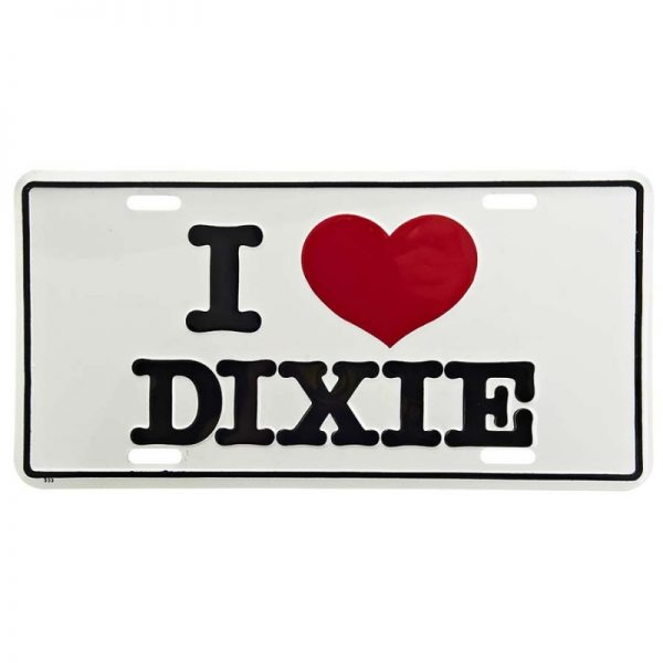 415141 462 Nummerplaat I love dixie 5180 Aluminium plaat met tekst/afbeelding.