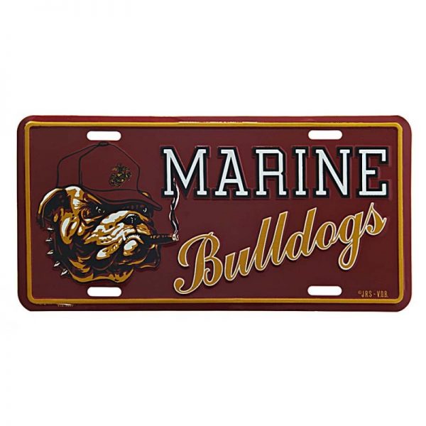 415141 503 Nummerplaat marine bulldog 91 3181 Aluminium plaat met tekst/afbeelding.