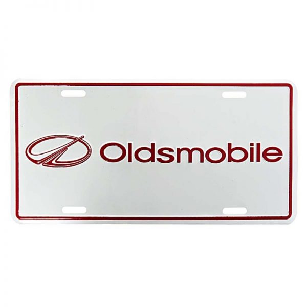 415141 518 Nummerplaat oldsmobile 7166 Aluminium plaat met tekst/afbeelding.