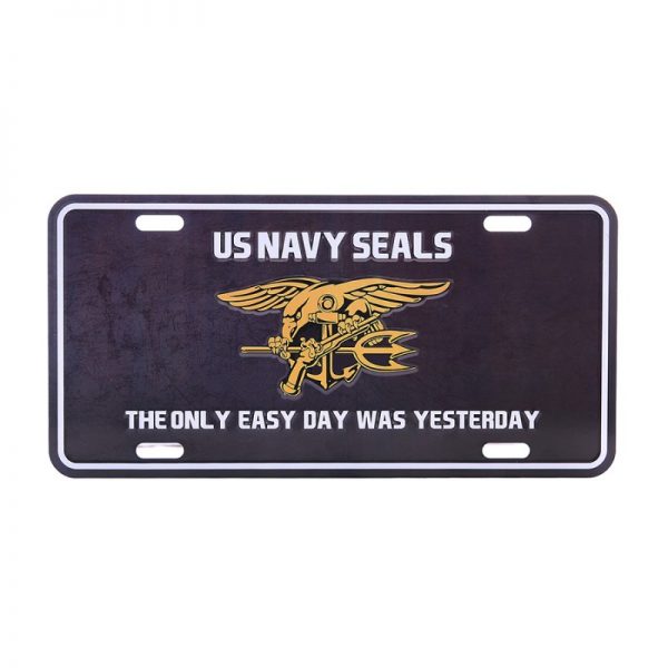 415141 609 Nummerplaat US Navy Seals Aluminium plaat met tekst/afbeelding.