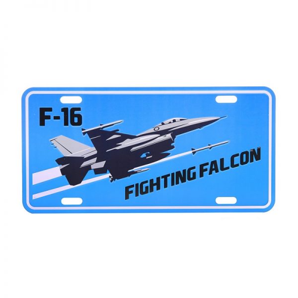 415141 611 Nummerplaat F 16 Fighting Falcon Aluminium plaat met tekst/afbeelding.