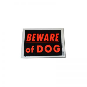 Plastic plaat klein beware of dog #8170