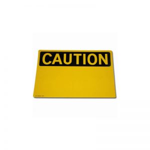 Plastic plaat klein caution #8171