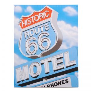 Metal plate large 23. Route 66 Historic Motel