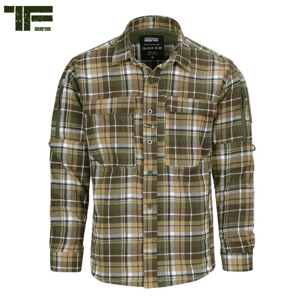 111135505 TF 2215 flanel Contractor shirt <h3 data-start="0" data-end="70"><strong data-start="4" data-end="68">TF-2215 Flannel Contractor Overhemd – Tactisch & Functioneel</strong></h3> <p data-start="72" data-end="502">Het <strong data-start="76" data-end="115">TF-2215 Flannel Contractor Overhemd</strong> is speciaal ontwikkeld voor de <strong data-start="147" data-end="176">actieve outdoorliefhebber</strong> die waarde hecht aan <strong data-start="198" data-end="248">comfort, functionaliteit en een robuust design</strong>. Dit <strong data-start="254" data-end="300">hoge kwaliteit flanellen katoenen overhemd</strong> is niet alleen <strong data-start="316" data-end="339">duurzaam en ademend</strong>, maar ook voorzien van diverse <strong data-start="371" data-end="398">tactische eigenschappen</strong> die het perfect maken voor <strong data-start="426" data-end="499">outdoor avonturen, survival, airsoft, reizen en professioneel gebruik</strong>.</p> <p data-start="504" data-end="847">Dit veelzijdige overhemd combineert <strong data-start="540" data-end="597">een klassieke uitstraling met moderne functionaliteit</strong>, waardoor het zowel in het <strong data-start="625" data-end="680">dagelijks leven als tijdens uitdagende activiteiten</strong> een uitstekende keuze is. Dankzij de <strong data-start="718" data-end="778">praktische zakken met ritssluiting en klittenbandpanelen</strong> kun je <strong data-start="786" data-end="844">kleine gear, documenten of accessoires veilig opbergen</strong>.</p>