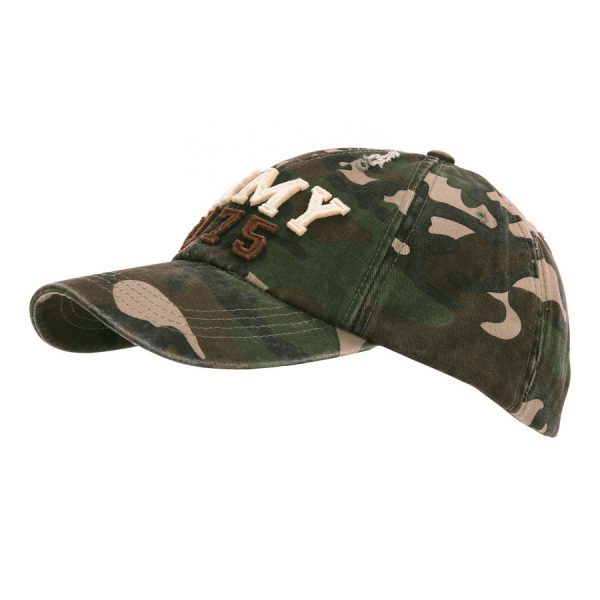 111215156 259 Baseball cap stone washed army 17752 Baseball cap stone washed van 100% katoen. Woodland