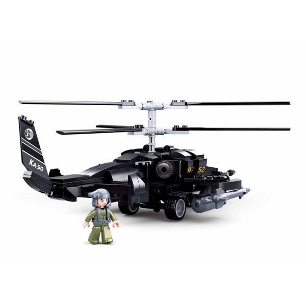 111413283 Sluban Combat helicopter M38 B0752 161671 Sluban is hét merk met leger gerelateerde bouwsets. Sluban is een van de weinige aanbieders van bouwstenen die legerartikelen in haar assortiment heeft. Het voordeel van Sluban is dat het ook compatibel is met andere grote bouwsteenmerken, je hoeft je dus geen zorgen te maken dat sluban niet past op je andere bouwsteenmerken.