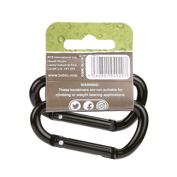 259144 BCB 8mm karabijnhaak 2 stuks CL1142 <big>Handige Karabijnhaken, ideaal voor sleutels, mokken of zaklampen. Te gebruiken om bijna elk item aan uw webbing of rugzak te bevestigen.</big> <strong>Kenmerken:</strong> <ul> <li><big>Snelle clipactie</big></li> <li><big>2 karabijnhaken per verpakking</big></li> <li><big>Hoge treksterkte</big></li> <li><big>Verpakt in Bushcraft blisterverpakking</big></li> </ul>