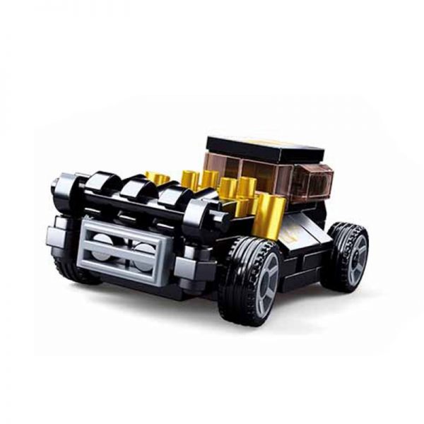 413292 Sluban Powerbricks PullbackBlack Mod Rod M38 B0801C 16093 Nieuwe lijn Sluban race auto’s. Deze zijn voorzien van de welbekende pull-back technologie. Door de auto naar achteren te trekken over een oppervlak wordt de motor opgeladen. Laat de auto los dan zal die wegscheuren!! Sluban heeft als missie om het spelen met educatief speelgoed voor alle kinderen mogelijk te maken. Ook in het nieuwe speelseizoen. Daarom ook in deze serie weer diverse scherp geprijsde bouwsets.