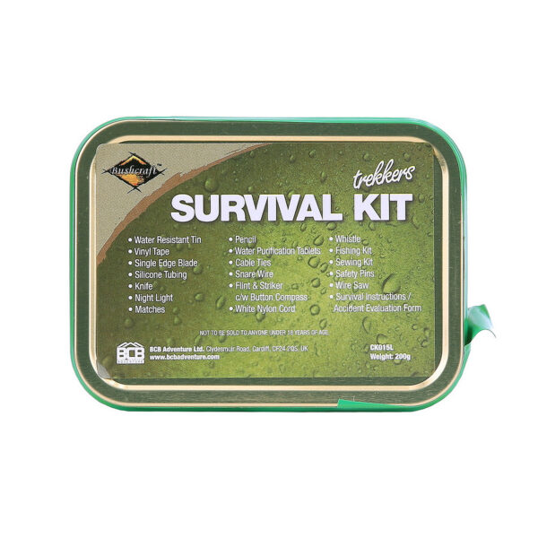 BCB trekkers survival tin CK015L <ul> <li><strong>Afmetingen box:</strong> 11 x 8 x 2.8 cm</li> <li><strong>Gewicht:</strong> 210 g</li> <li><strong>Materiaal:</strong> Regenbestendig blik</li> <li><strong>Kleur:</strong> Zilver</li> </ul> <hr /> <h3><strong>Waarom kiezen voor de BCB Outdoor Survival Kit CK015L?</strong></h3> ✔ <strong>Compact en draagbaar:</strong> Past gemakkelijk in je rugzak of jaszak. ✔ <strong>Regenbestendig ontwerp:</strong> Houdt de tools veilig en droog, zelfs bij slecht weer. ✔ <strong>Essentiële tools:</strong> Alles wat je nodig hebt om te overleven in de wildernis. ✔ <strong>Geschikt voor meerdere activiteiten:</strong> Ideaal voor hiken, trektochten, bushcraft en noodsituaties. ✔ <strong>Bewezen kwaliteit:</strong> Samengesteld door BCB Adventure, een vertrouwde naam in de outdoorbranche. Met de <strong>BCB Outdoor Survival Kit CK015L</strong> ben je altijd voorbereid en heb je de juiste tools binnen handbereik om je kansen op overleving en succes tijdens je outdooravonturen aanzienlijk te vergroten!
