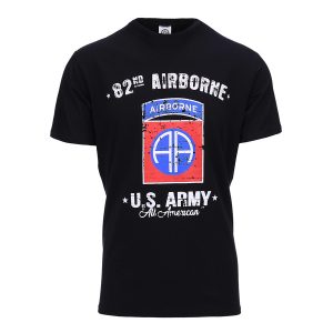 T-shirt U.S. Army 82nd Airborne Zwart
