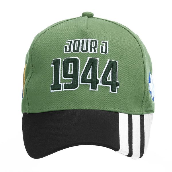 215086 Baseball cap Jour J 1944 WWII 3D2 <big><strong>Fostex Garments® Jour J 1944 WWII Baseball Cap   </strong></big> <hr /> <big>Baseball cap van de Jour J 1944 WWII serie. De baseball cap heeft 3D geborduurde tekst en is verstelbaar aan de achterzijde. De pasvorm van de baseball cap is perfect welke zorgt voor optimaal comfort. <strong>Materiaal:</strong> 100% katoen <strong>Maat: </strong>One size fits all</big>