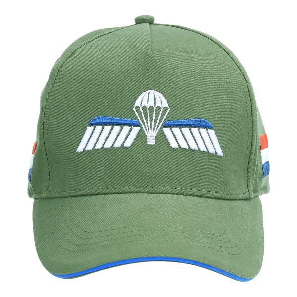 215092 Baseball cap Dutch Para Wing 3D2 <big><strong>Fostex Garments</strong><strong>® Dutch Para Wing      </strong></big> <hr /> <big>Baseball cap met Dutch Para Wing logo geborduurd. De baseball cap heeft 3D geborduurde logo’s en is verstelbaar aan de achterzijde. De pasvorm van de baseball cap is perfect welke zorgt voor optimaal comfort. <strong>Materiaal:</strong> 100% katoen <strong>Maat:</strong> One size fits all</big> Groen