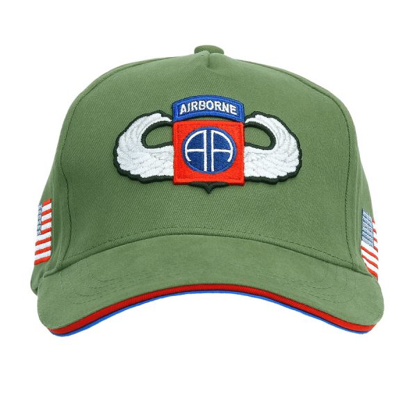 215095 Baseball cap 82nd Airborne WWII 3D1 <big><strong>Fostex Garments® 82nd Airborne WWII Baseball Cap   </strong></big> <hr /> <big>Baseball cap van de 82nd Airborne WWII serie. De baseball cap heeft 3D geborduurde tekst en is verstelbaar aan de achterzijde. De pasvorm van de baseball cap is perfect welke zorgt voor optimaal comfort.</big> <strong>Materiaal:</strong> 100% katoen <strong>Maat: </strong>One size fits all &nbsp; Zwart