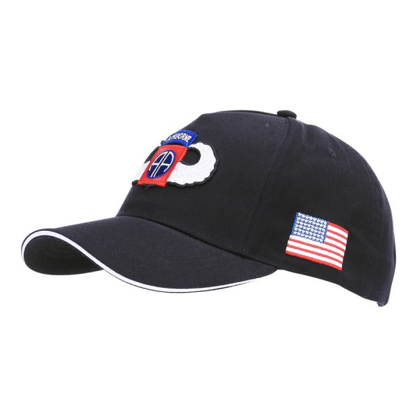 215095 Baseball cap 82nd Airborne WWII 3D5 <big><strong>Fostex Garments® 82nd Airborne WWII Baseball Cap   </strong></big> <hr /> <big>Baseball cap van de 82nd Airborne WWII serie. De baseball cap heeft 3D geborduurde tekst en is verstelbaar aan de achterzijde. De pasvorm van de baseball cap is perfect welke zorgt voor optimaal comfort. <strong>Materiaal:</strong> 100% katoen <strong>Maat: </strong>One size fits all </big> Zwart