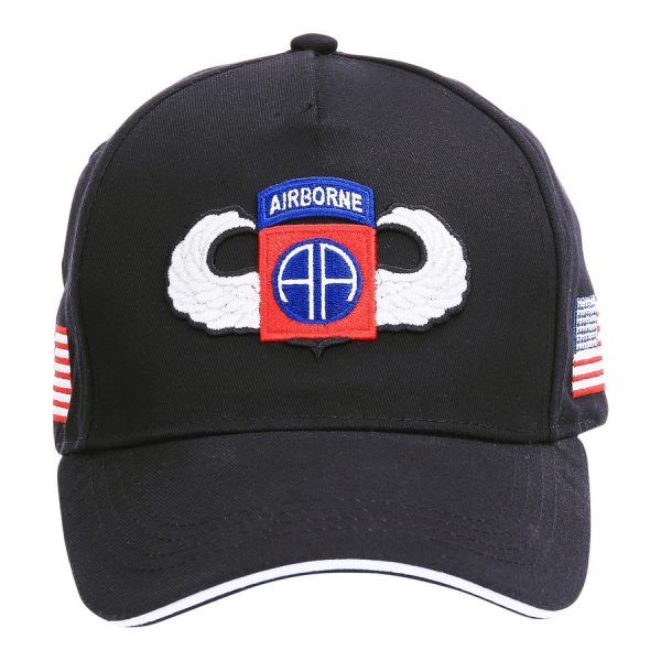215095 Baseball cap 82nd Airborne WWII 3D7 <big><strong>Fostex Garments® 82nd Airborne WWII Baseball Cap   </strong></big> <hr /> <big>Baseball cap van de 82nd Airborne WWII serie. De baseball cap heeft 3D geborduurde tekst en is verstelbaar aan de achterzijde. De pasvorm van de baseball cap is perfect welke zorgt voor optimaal comfort. <strong>Materiaal:</strong> 100% katoen <strong>Maat: </strong>One size fits all </big> Zwart
