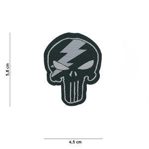 Embleem stof fijn geweven Punisher thunder (klein) #7137