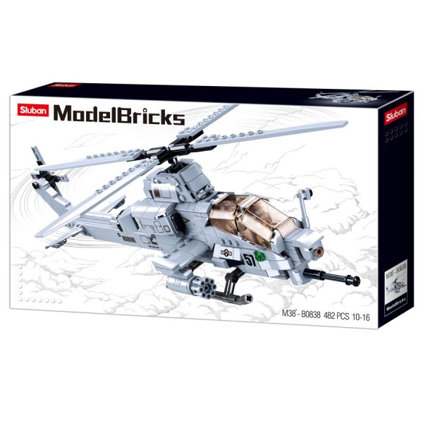 413294 Sluban Attack Helicopter M38 B0838 161171 Sluban is hét merk met leger gerelateerde bouwsets. Sluban is een van de weinige aanbieders van bouwstenen die legerartikelen in haar assortiment heeft. Het voordeel van Sluban is dat het ook compatibel is met andere grote bouwsteenmerken, je hoeft je dus geen zorgen te maken dat sluban niet past op je andere bouwsteenmerken.