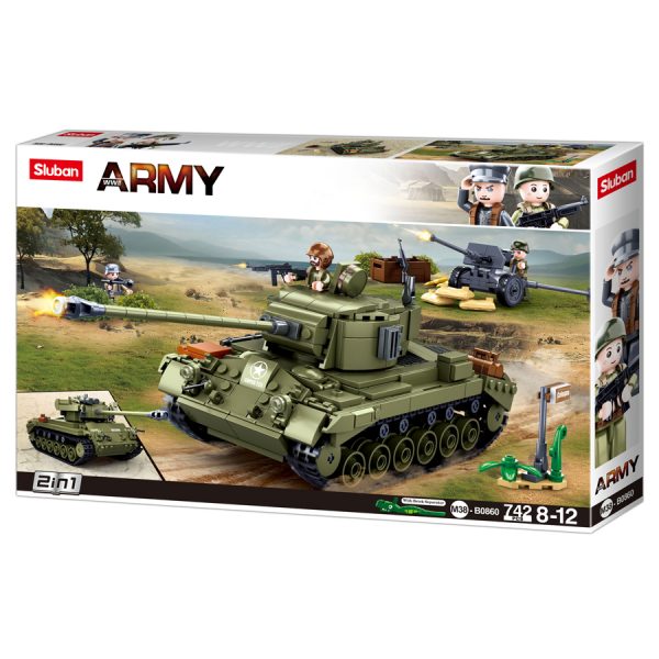 413301 Sluban Allied medium tank M38 B0860 161161 <big>Deze set heet Sluban de veldslag en heeft als thema WWII. De set bestaat uit voertuigen, vliegtuigen en accessoires die elkaars tegenpolen waren in de Tweede Wereld Oorlog. </big> <big>Sluban is hét merk met leger gerelateerde bouwsets. Sluban is een van de weinige aanbieders van bouwstenen die legerartikelen in haar assortiment heeft. Het voordeel van Sluban is dat het ook compatibel is met andere grote bouwsteenmerken, je hoeft je dus geen zorgen te maken dat sluban niet past op je andere bouwsteenmerken.</big>