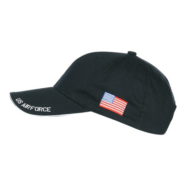 215083 Baseball cap U.S. Air Force USAF12 <big><strong>Fostex Garments® USAF Baseball Cap   </strong></big> <hr /> <big>Baseball cap met als opdruk op de klep het USAF logo. De baseball cap heeft 3D geborduurde tekst en is verstelbaar aan de achterzijde. De pasvorm van de baseball cap is perfect welke zorgt voor optimaal comfort.</big> <strong>Materiaal:</strong> 100% katoen <strong>Maat: </strong>One size fits all Zwart
