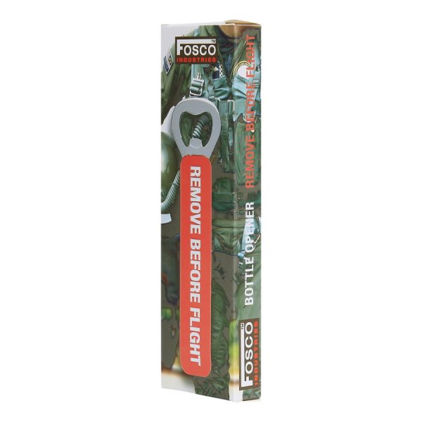 416126 Flesopener 3D PVC Remove Before Flight2 <big>Traditionele RVS flesopener met een mooi design PVC grip.</big> <big><strong>Afmeting:</strong> 14 cm</big> &nbsp;