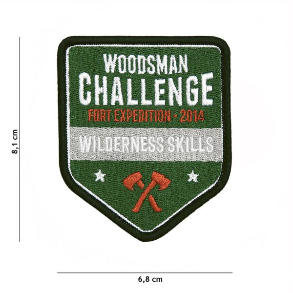 442324 8025 Embleem Stof Woodsman Challenge 23004 Outdoor Patches! Dit is een unieke serie emblemen ontworpen voor de avontuurlijke outdoormensen in de wereld. Hou je van bushcraft, hiken, reizen en verken je graag de natuur? Deze outdoor emblemen geven je trip een morele boost! Embleem met tekst/afbeelding van stof