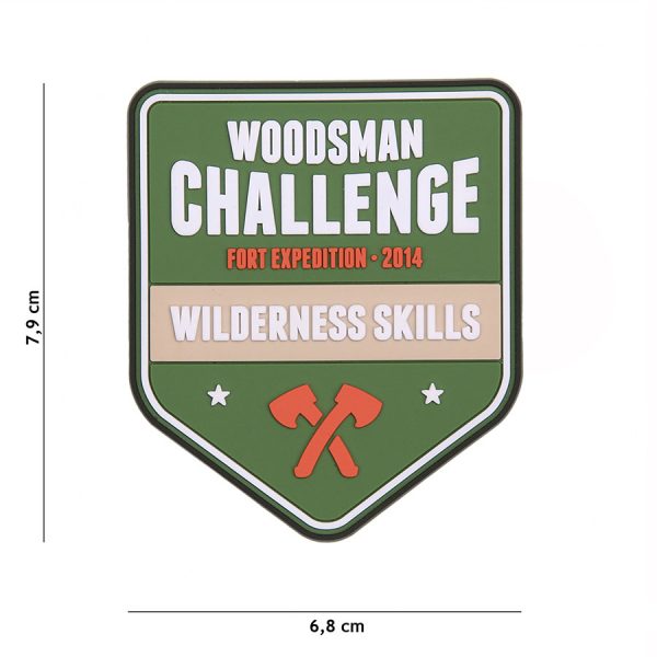 444170 7380 Embleem 3D PVC Woodsman Challenge 23009 Outdoor Patches! Dit is een unieke serie emblemen ontworpen voor de avontuurlijke outdoormensen in de wereld. Hou je van bushcraft, hiken, reizen en verken je graag de natuur? Deze outdoor emblemen geven je trip een morele boost! Embleem met tekst/afbeelding van PVC met klittenband aan de achterzijde.