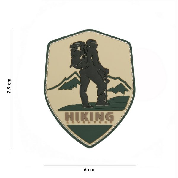 444170 7381 Embleem 3D PVC Hiking Adventure 23010 Outdoor Patches! Dit is een unieke serie emblemen ontworpen voor de avontuurlijke outdoormensen in de wereld. Hou je van bushcraft, hiken, reizen en verken je graag de natuur? Deze outdoor emblemen geven je trip een morele boost! Embleem met tekst/afbeelding van PVC met klittenband aan de achterzijde.