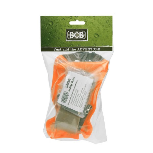469477 BCB Waterproof survival kit CK0501 <ul> <li><strong>Afmetingen:</strong> 12 x 19,5 cm</li> <li><strong>Gewicht:</strong> 260 g</li> <li><strong>Merk:</strong> BCB</li> </ul> Deze waterdichte survival kit is een compacte en onmisbare uitrusting voor iedere outdoorliefhebber. Perfect ontworpen om essentiële hulpmiddelen binnen handbereik te hebben en beschermd te blijven tegen de elementen. Of je nu een ervaren avonturier bent of een beginner, dit pakket biedt alles wat je nodig hebt om voorbereid te zijn op het onverwachte.