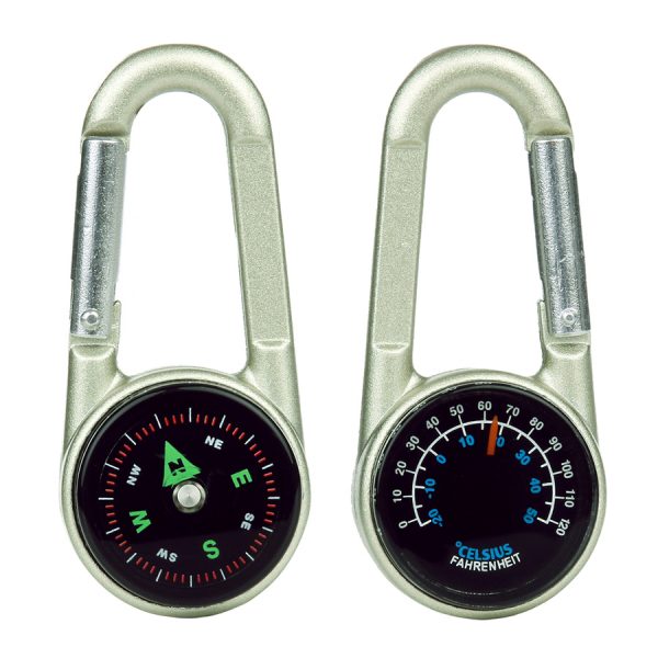 259137 BCB karabijnhaak 3 in 1 CK310 <big>Karabijnhaak, kompass en thermometer in 1 Deze karabijnhaak is ideaal voor backpacken of outdoor avonturen. </big> <big><strong>Kenmerken:</strong></big> <ul> <li><big>Metalen hoes</big></li> <li><big>Zink legering</big></li> <li><big>Vloeistof gevuld met lichtgevende wijzerplaat om 's nachts gemakkelijk af te lezen</big></li> </ul> <big><strong>Afmeting: </strong>7 x 3 x 1,5 </big>
