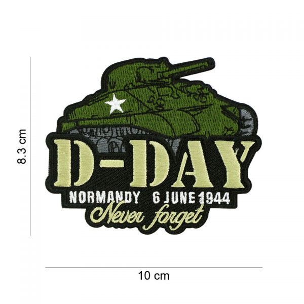 442306 8037 Embleem stof D Day Sherman 19088 Embleem met tekst/afbeelding van stof.
