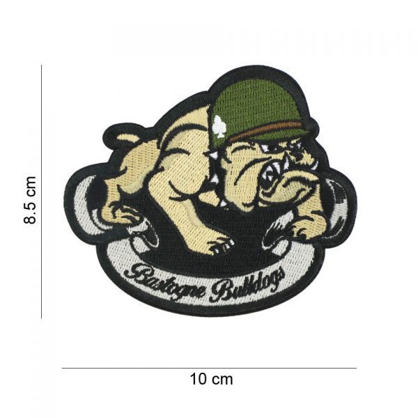 442306 8044 Embleem stof Bastogne Bulldogs 20007 Embleem met tekst/afbeelding van stof.