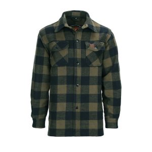 Houthakkers hemd dik - Zwart/Olive
