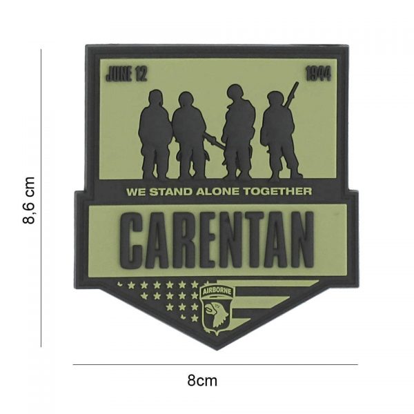 444130 7384 Embleem 3D PVC Carentan 7121 Embleem PVC met klittenband aan de achterzijde.