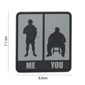 Embleem 3D PVC Me & You grijs #8087
