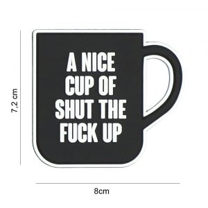 Embleem 3D PVC A nice cup zwart #8097