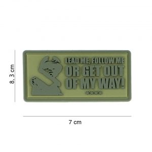 Embleem 3D PVC Lead me, follow me groen #8070