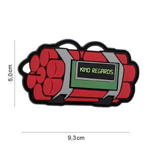Embleem 3D PVC Kind regards rood #8100