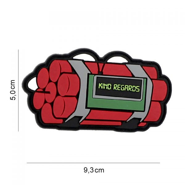 444130 7416 Embleem 3D PVC Kind regards rood 8100 Embleem PVC met klittenband aan de achterzijde.