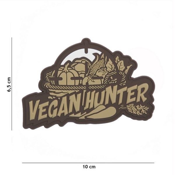 444130 7422 Embleem 3D PVC Vegan Hunter coyote 8082 Embleem PVC met klittenband aan de achterzijde.