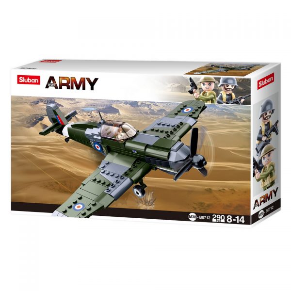 413315 Sluban Fighter of the British Army M38 B07123 <big>Sluban is hét merk met leger gerelateerde bouwsets. Sluban is een van de weinige aanbieders van bouwstenen die legerartikelen in haar assortiment heeft. Het voordeel van Sluban is dat het ook compatibel is met andere grote bouwsteenmerken, je hoeft je dus geen zorgen te maken dat sluban niet past op je andere bouwsteenmerken.</big> <big><strong>Inhoud set:</strong> Aantal minifiguren: 1 Aantal blokjes: 290 Doosafmeting (BxHxD): 38 x 23.5 x 7 cm Moeilijkheidsgraad: gemiddeld (vanaf 8 jaar)</big>