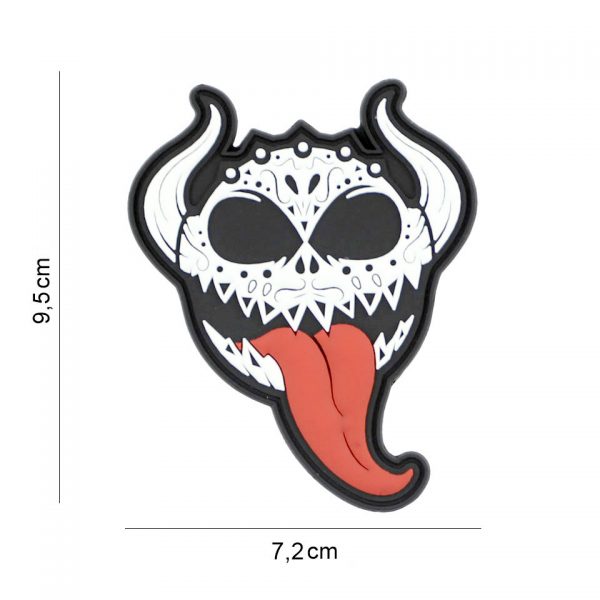 444130 7452 Embleem 3D PVC Devil tongue 8138 Embleem Tongue PVC met klittenband aan de achterzijde.